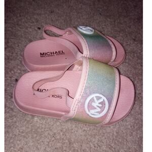 Infant Michael Kors MK Sparkly Slide On Shoes 5c Maylee-T